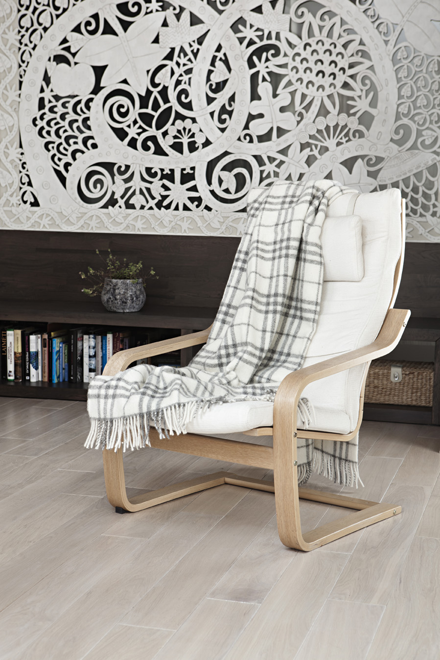 Картатий вовняний плед Scandimama 70 3 Sviesus vilnonis pledas 3