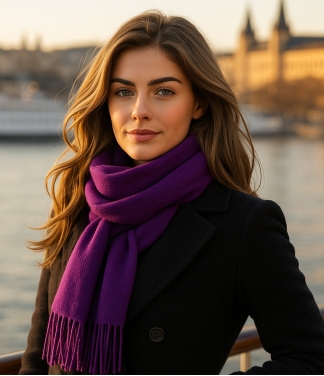moteriškas šalikas vilnonis violetinis