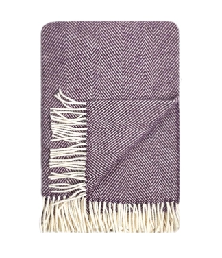 Violetinės spalvos vilnonis pledas Scandimama Lavender Purple 0187