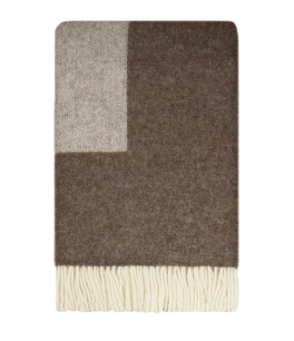 Klasikinio dizaino vilnonis pledas Scandimama Brown 0112