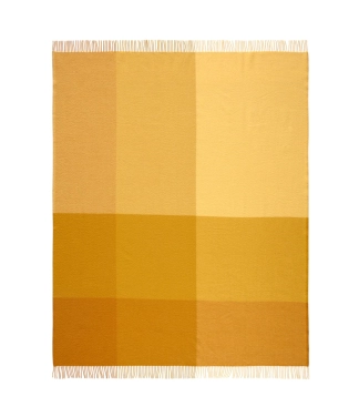Languotas geltonų atspalvių merino vilnos pledas Scandimama Cornfields yellow 5308