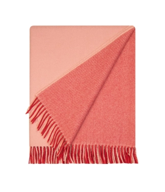 Švelnus ir šiltas merino vilnos pledas Scandimama Vermilion Coral 2211