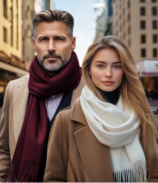 Шарфи з вовни альпаки для чоловіків та жінок