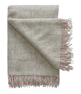 Norvegiškos vilnos vilnonis pledas Scandimama Rosa Grey 2152
