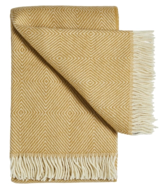 Stilingas vilnonis pledas su kutais Scandimama Sunflower Yellow 875