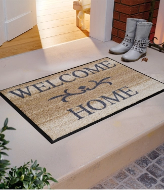 Plaunamas kilimėlis prie durų Welcome Home