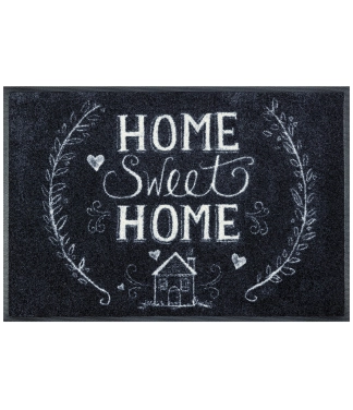 Juodas durų kilimėlis namams Chalky Home