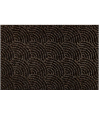 Tamsiai rudas durų kilimėlis Waves Dark Brown 