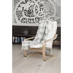 Šviesus vilnonis pledas interjere Scandimama White Grey 0170 1
