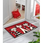 Plaunamas durų kilimėlis Three cats 1