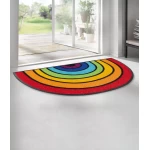 Margas durų kilimėlis namams Round Rainbow  1