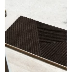 Gražus durų kilimėlis Stripes Dark Brown 2