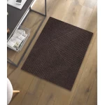 Plaunamas durų kilimėlis Stripes Dark Brown 1