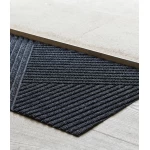 Plaunamas durų kilimėlis Stripes Dark Grey 1