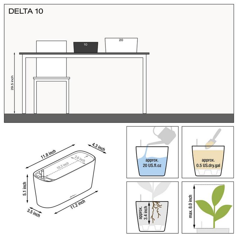 Квітковий ящик Lechuza Delta Premium 8 Квітковий ящик Lechuza Delta Premium 8