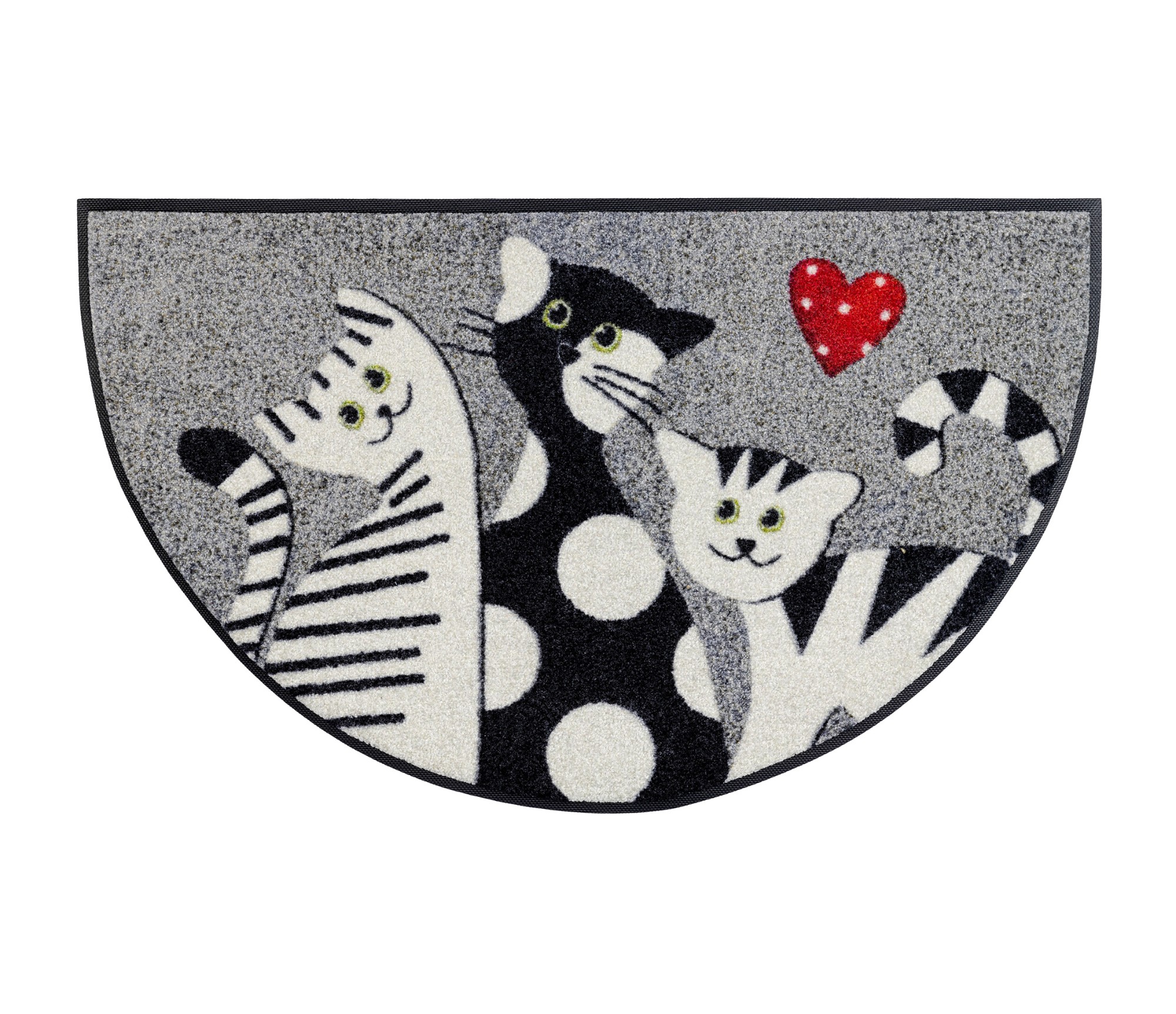 Придверний килимок Round Cat Trio 2 Durų kilimėlis Trys katės 2