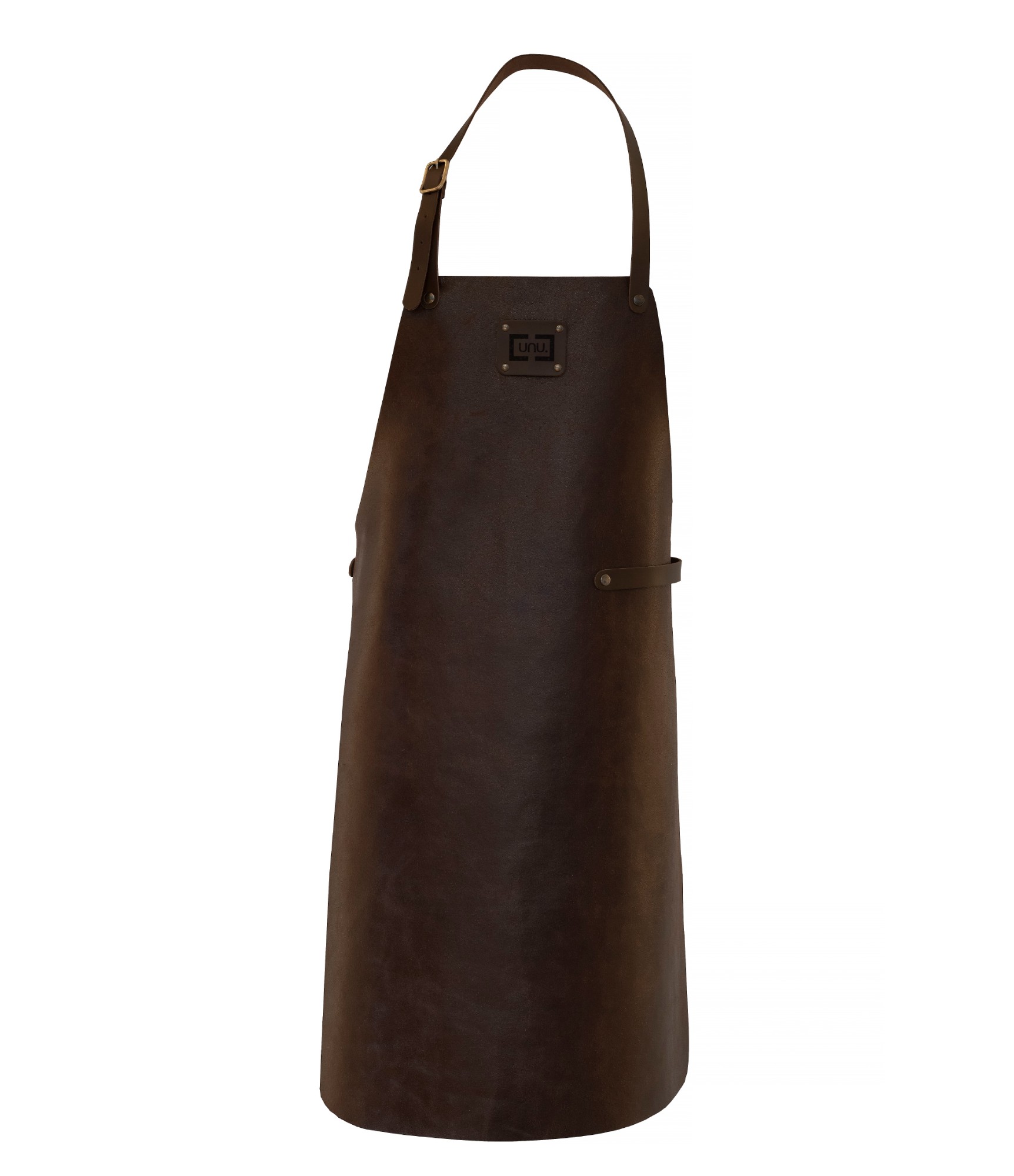 Шкіряний фартух Brown 2 odinė prijuostė bbq tamsiai ruda 2