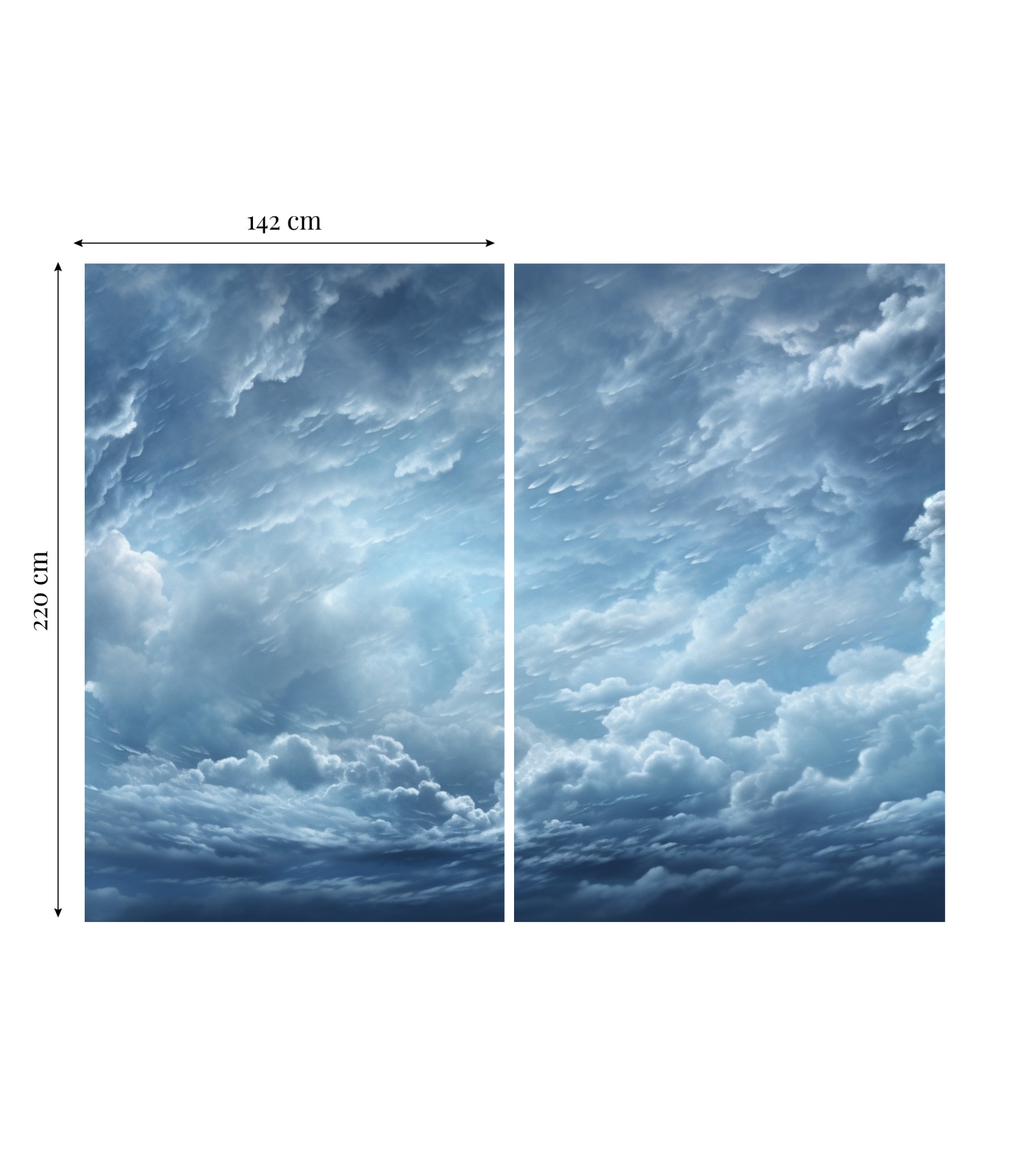 Денні гардини Blue Skies 3 mėlynos užuolaidos dieninės 3