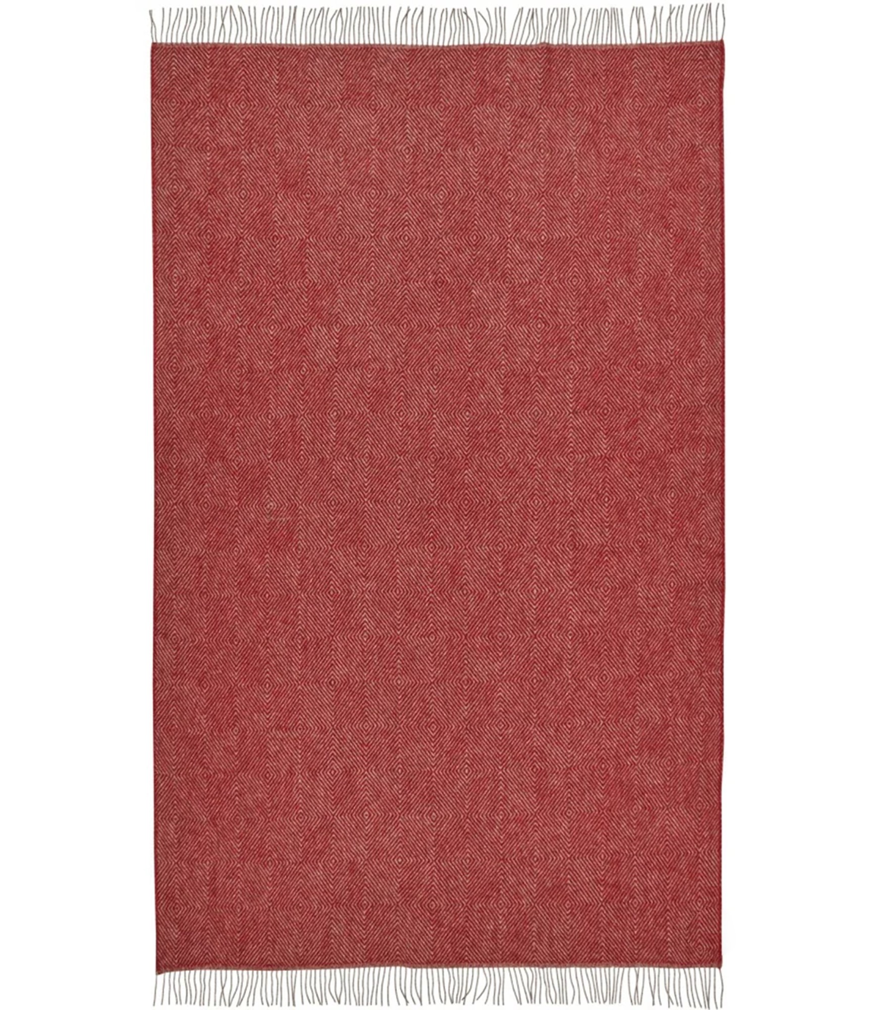 Червоний плед Scandimama 177 3 vilnonis pledas raudonas rudas rombai raštas 3