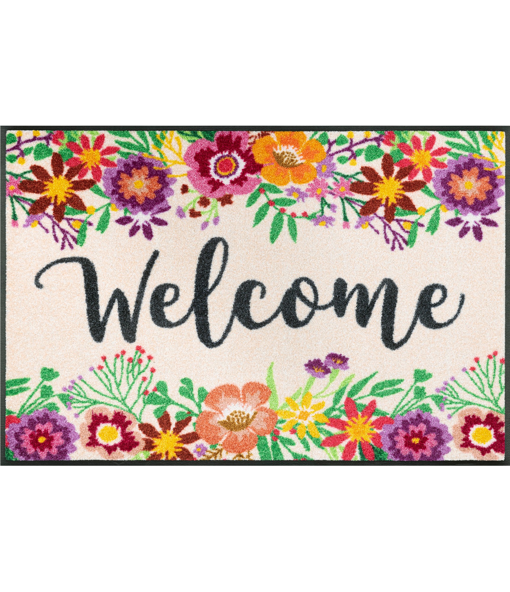 Spalvingas durų kilimėlis Welcome Blooming