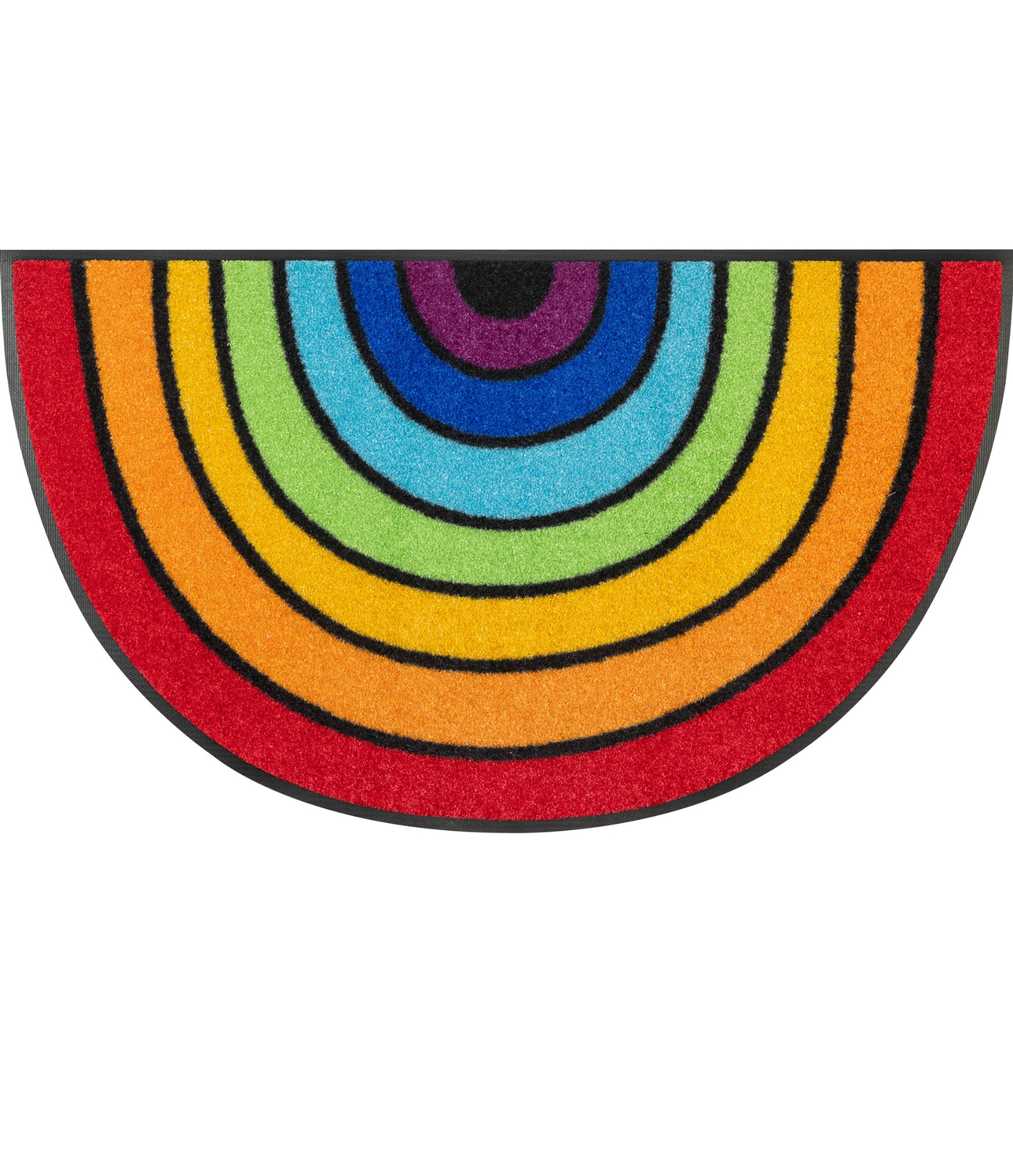 Vaivorykštės spalvų durų kilimėlis Round Rainbow