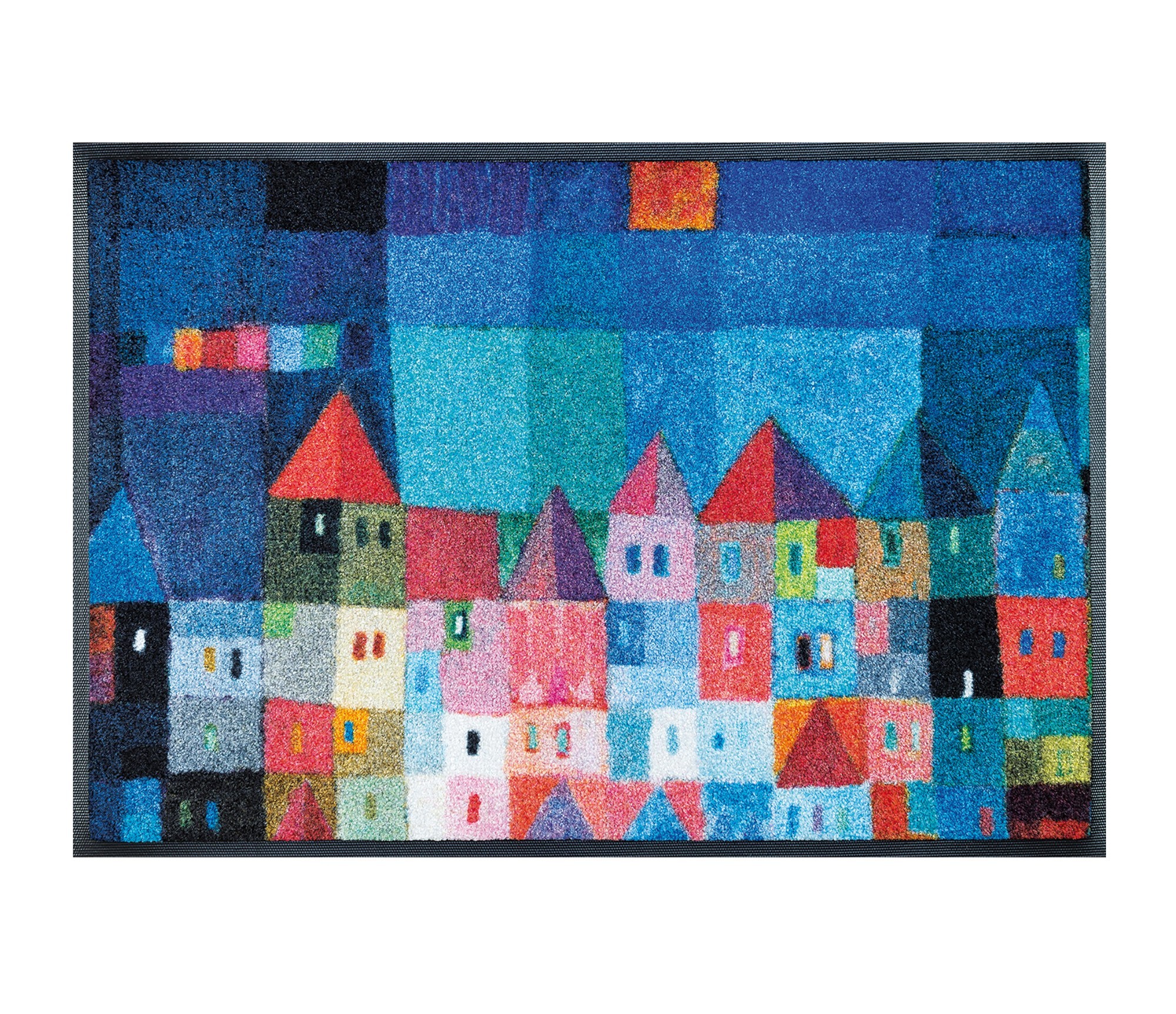 Durų kilimėlis su spavotais namais Colourful Houses