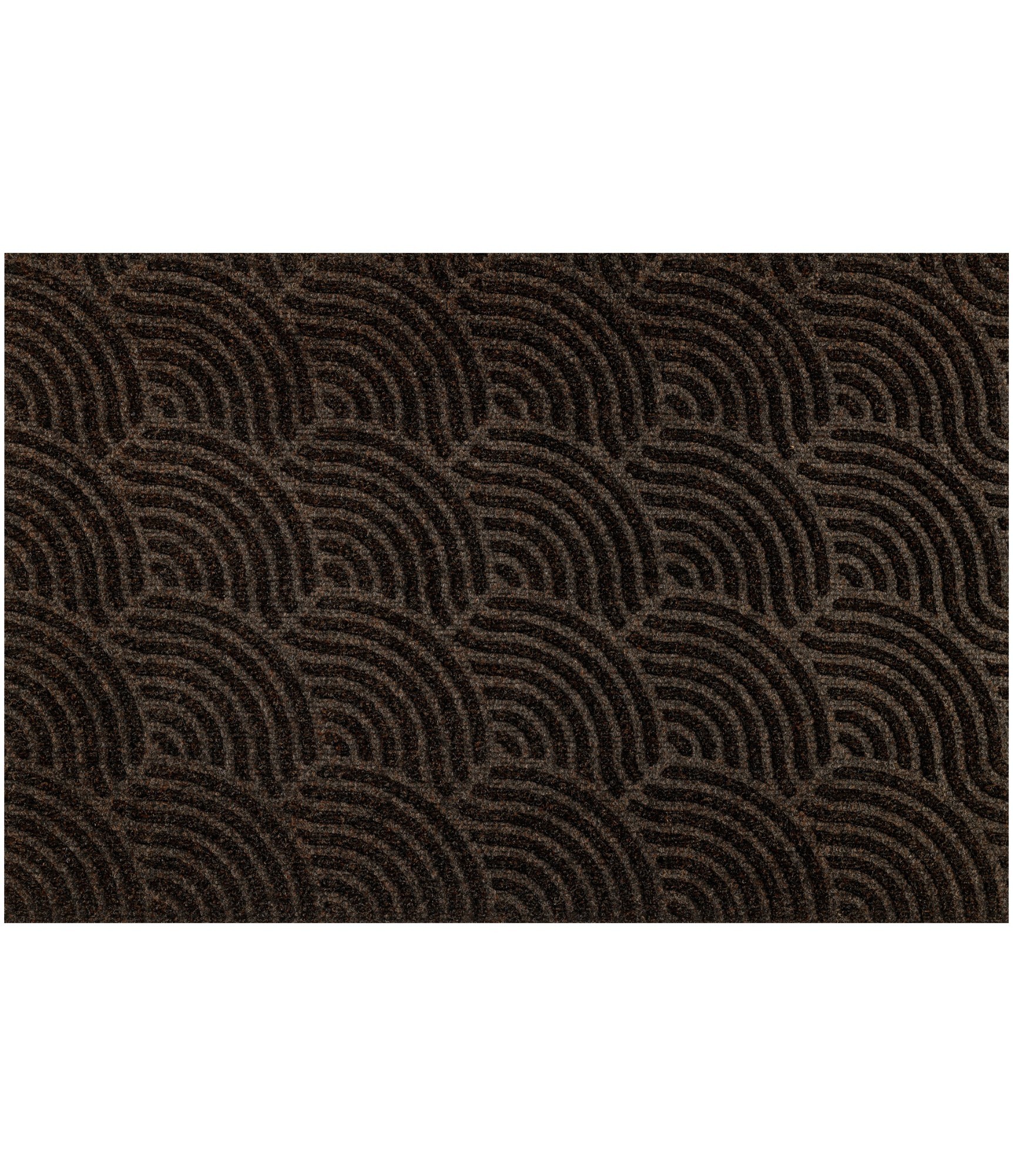 Tamsiai rudas durų kilimėlis Waves Dark Brown 