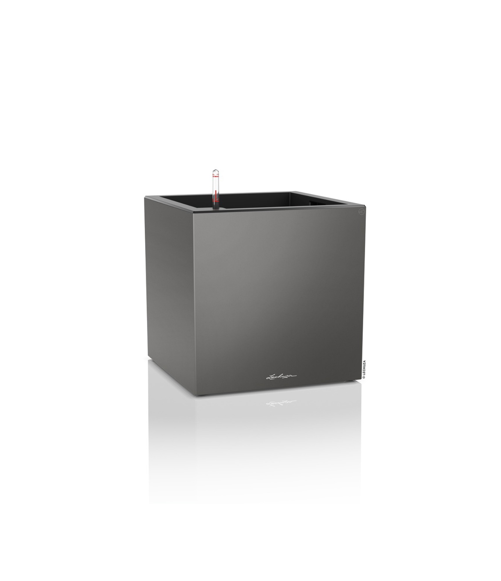Квітковий вазон Lechuza Canto Square Premium 40 10 pilkas didelis vazonas lechuza 10